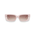 Pink sunglasses with gradient lenses on a white background