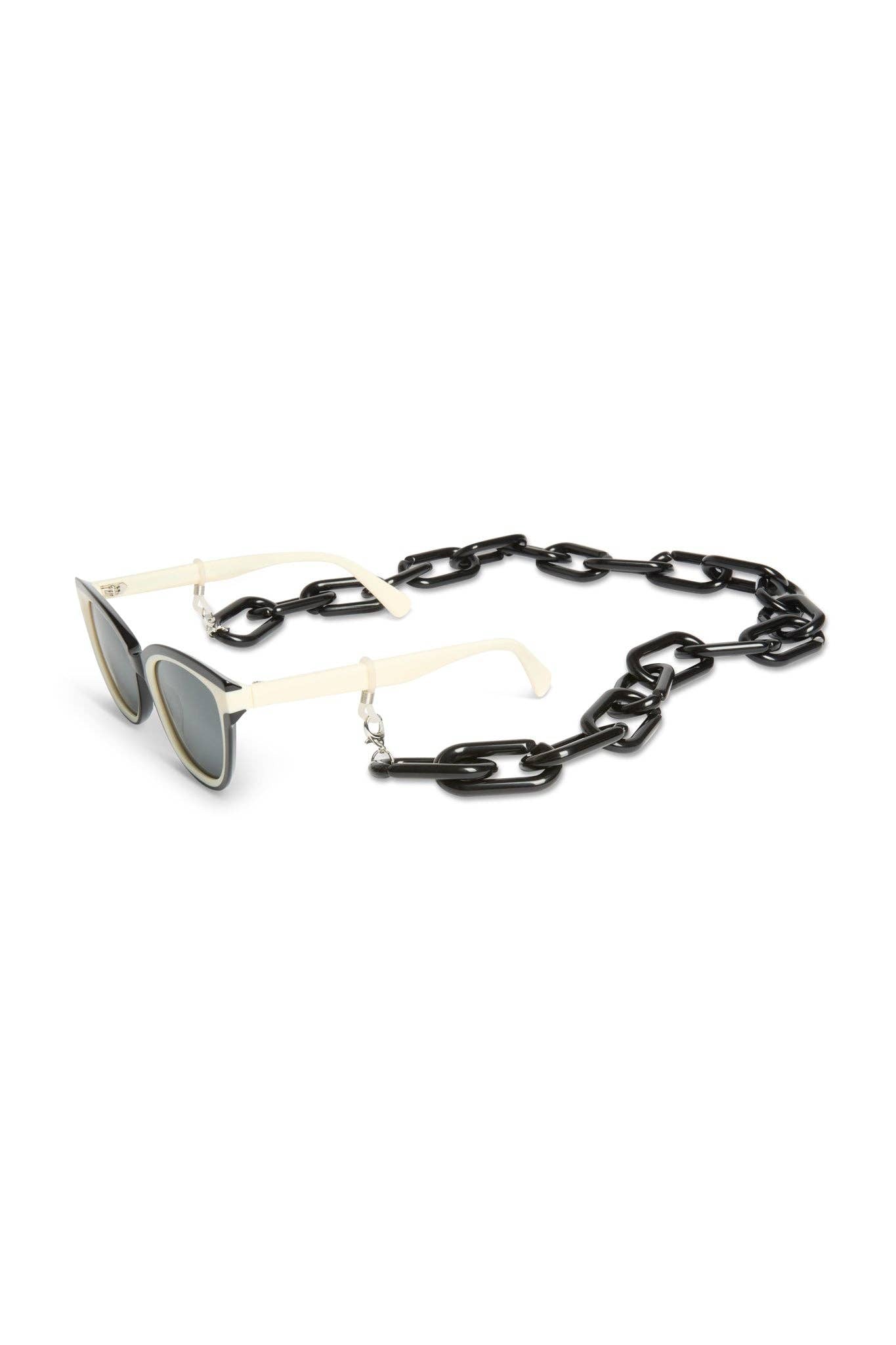 Folkestone Glasses Chain by CHALK: Black