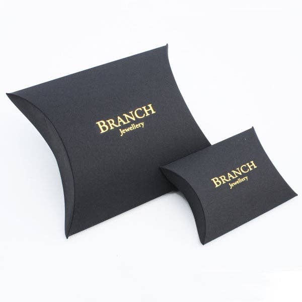 Black Flat Large Handmade Hoop Earrings by Branch Jewellery