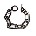 Rectangle Link Buffalo Horn Bracelet by Branch Jewellery | Black Natural