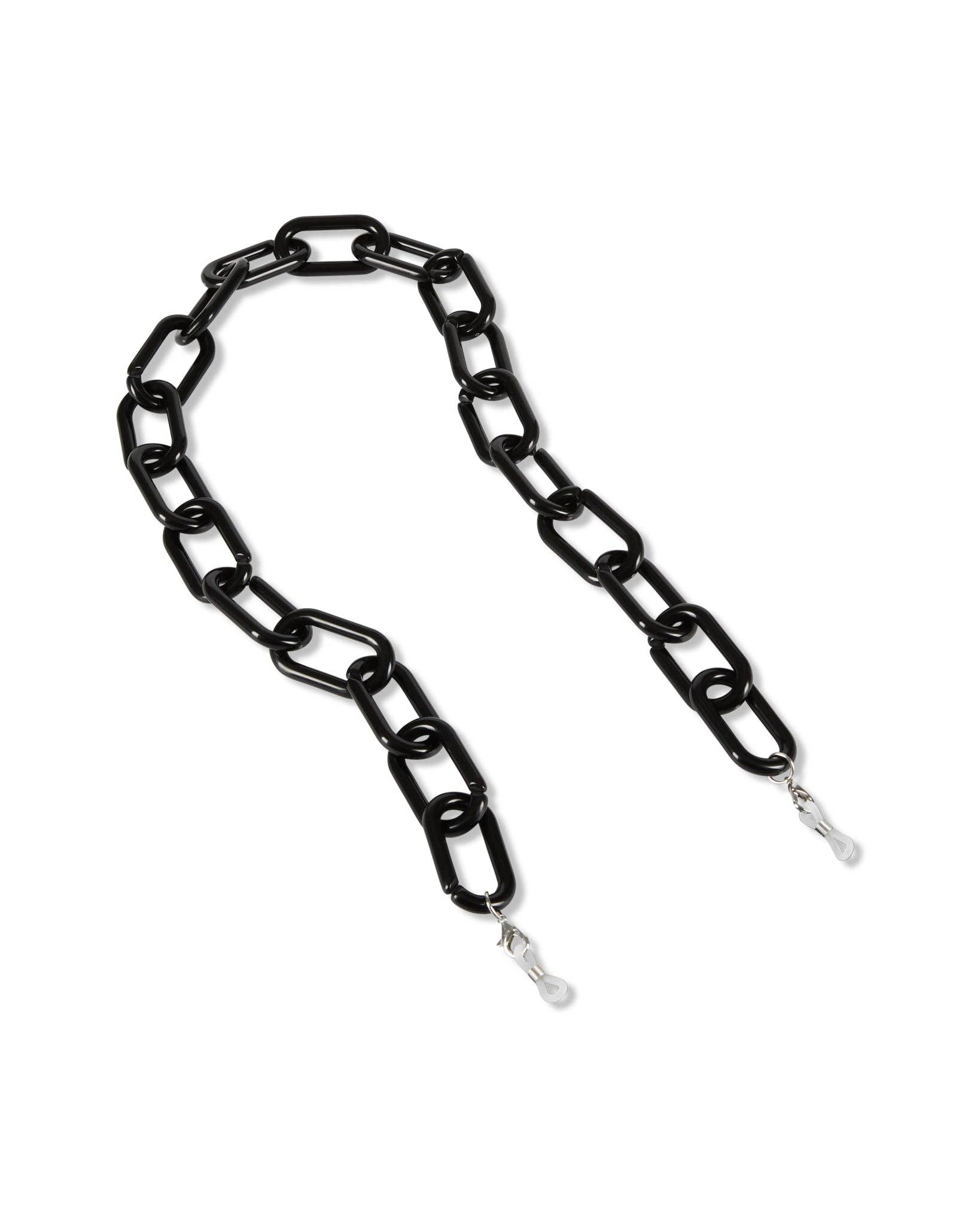 Black sunglasses chain on a white background