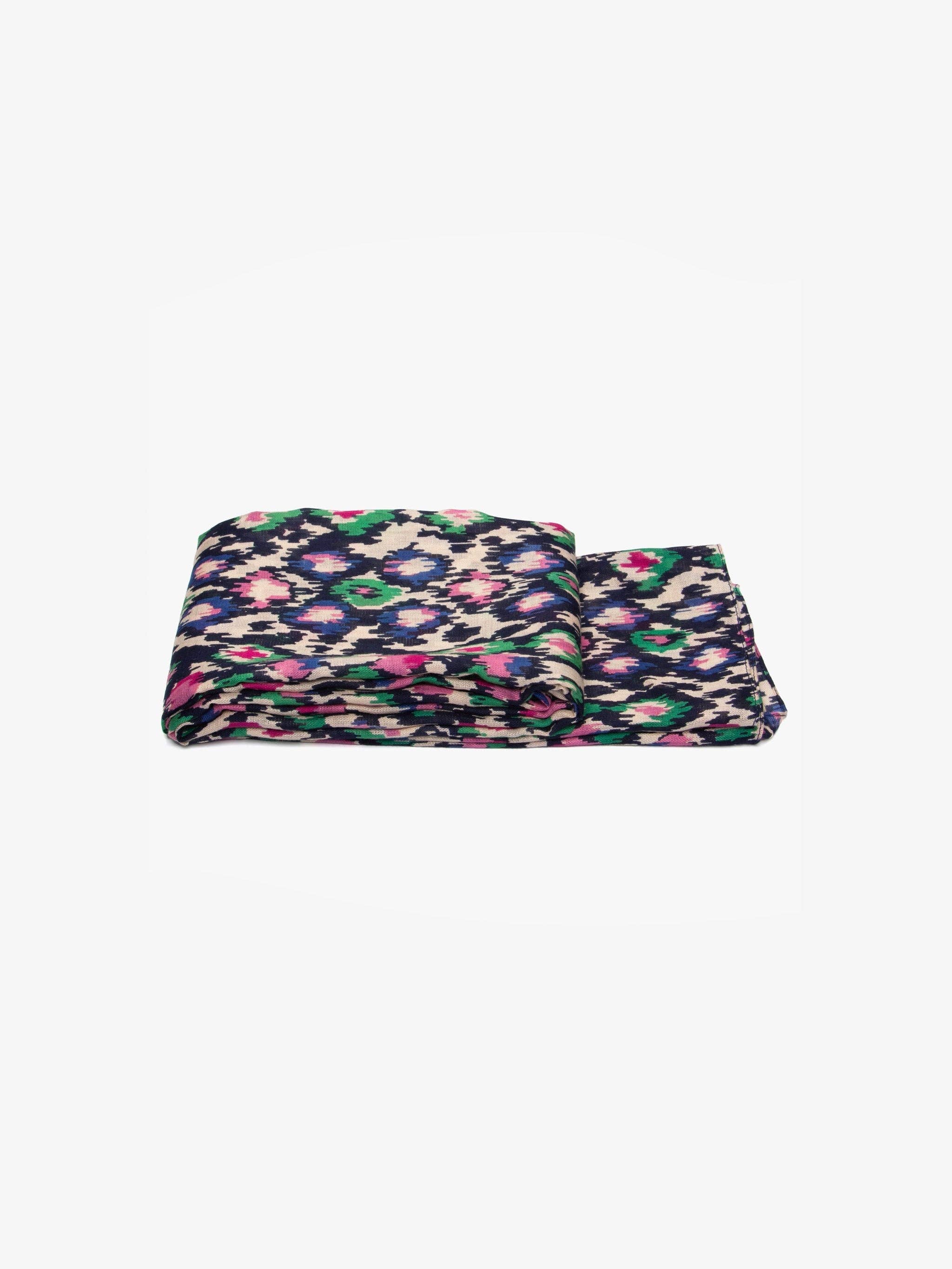 Belle Lightweight Scarf by Sarta - Navy Blue, Abstract Spot