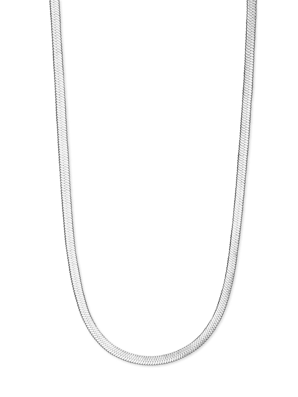 Silver Snake Chain Choker Necklace by Nordic Muse, Waterproof