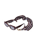Dover Glasses Chain by CHALK | Brown/Navy Stripe