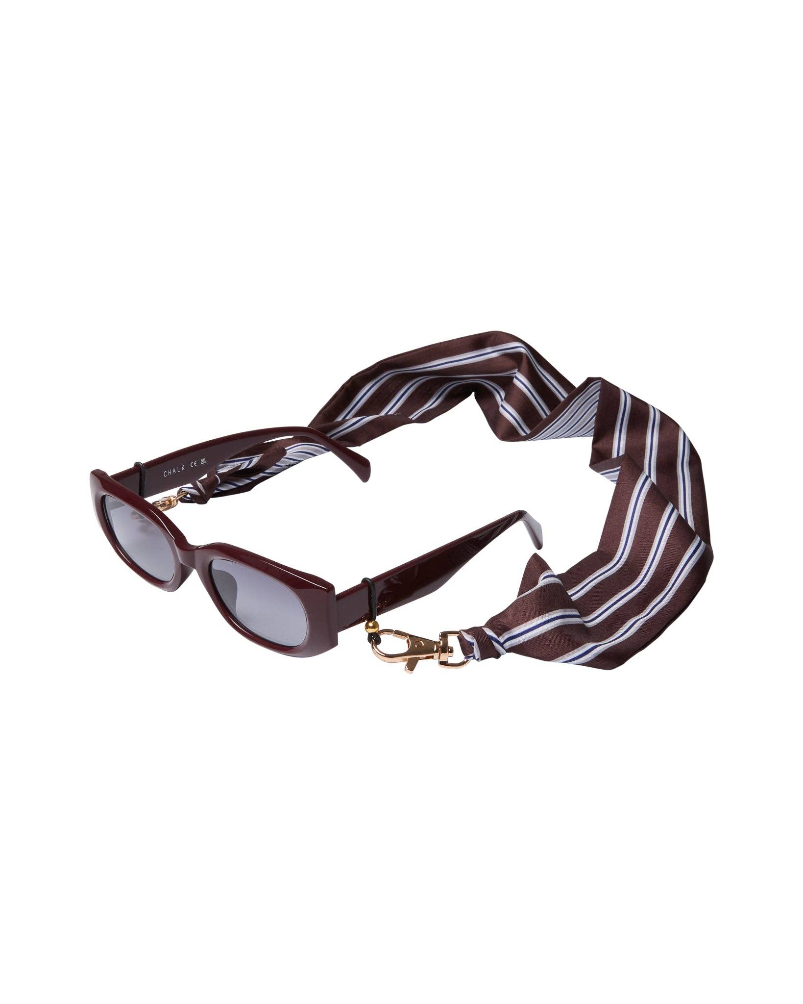 Dover Glasses Chain by CHALK | Brown/Navy Stripe