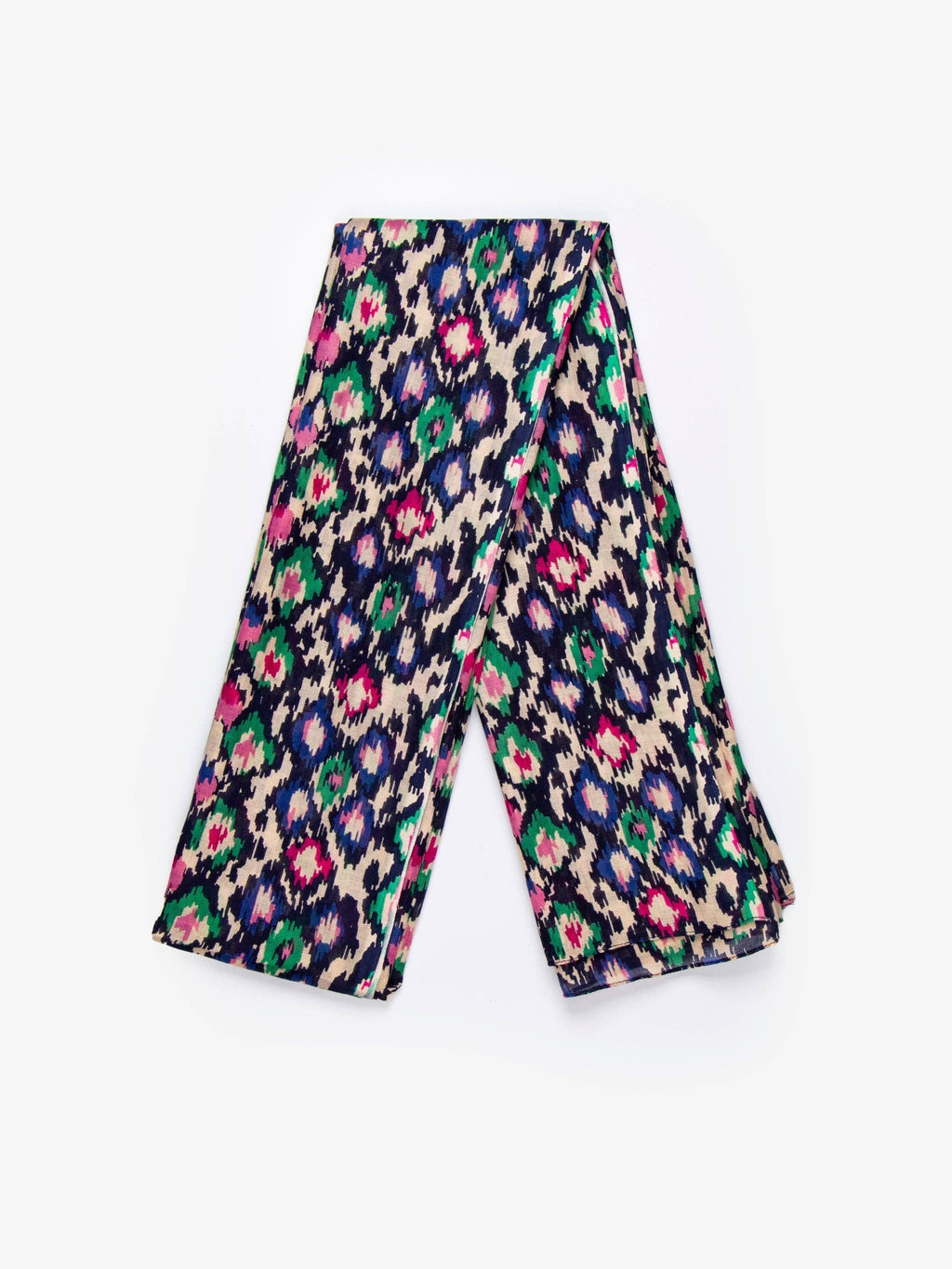 Belle Lightweight Scarf by Sarta - Navy Blue, Abstract Spot