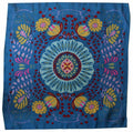 Mini Marushka Silk Scarf by Les Belles Vagabondes | Blue | Hand-Drawn in France