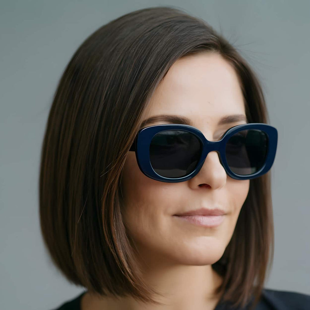 Holly Navy Sunglasses with Polarised Lenses by Remaldi