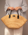 Bromley Jute Bag by CHALK | Natural/Black: Small