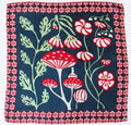 Mini Alice Silk Scarf by Les Belles Vagabondes | Marine Navy | Hand-Drawn in France